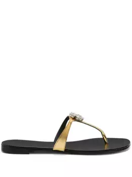 Сандалии Brionne с кристаллами Giuseppe Zanotti, золотой