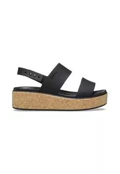 Сандалии BROOKLYN CORK LOW WEDGE Crocs, черный