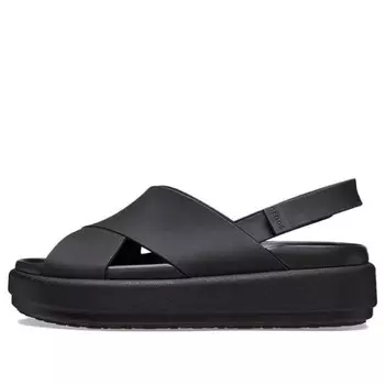 Сандалии brooklyn luxe cross strap 'black' Crocs, черный