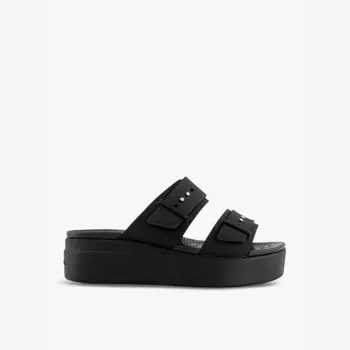 Сандалии Brooklyn на резиновой подошве с пряжкой Crocs, черный