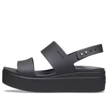 Сандалии brooklyn thick sole casual black sandals Crocs, черный