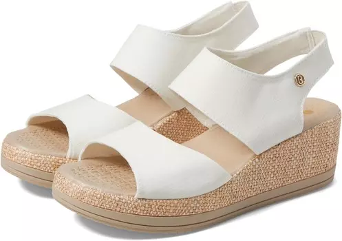 Сандалии Bzees Reveal Ankle Strap Wedge Sandals, цвет Bright White