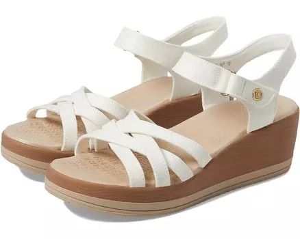 Сандалии Bzees Rhythm Wedge Strappy, цвет White Fabric