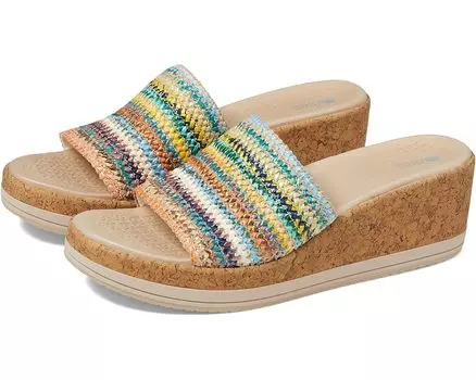 Сандалии Bzees Runaway Slip-On Wedge Slides, цвет Multi Fabric