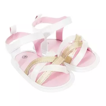 Сандалии c 10 со скрещенными ремешками Le Petit Garon, белый