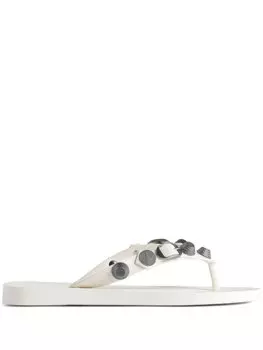 Сандалии Cagole с заклепками Balenciaga, белый