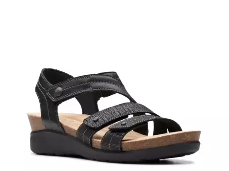 Сандалии Calenne Clara Wedge Sandal Clarks, черный