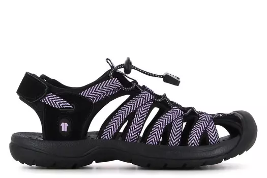 Сандалии Caleta на плоской подошве Eleven, черный