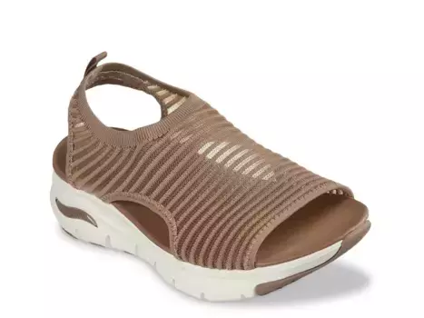 Сандалии Cali Arch Fit Sheer Catch Sandal Skechers, серо-коричневый