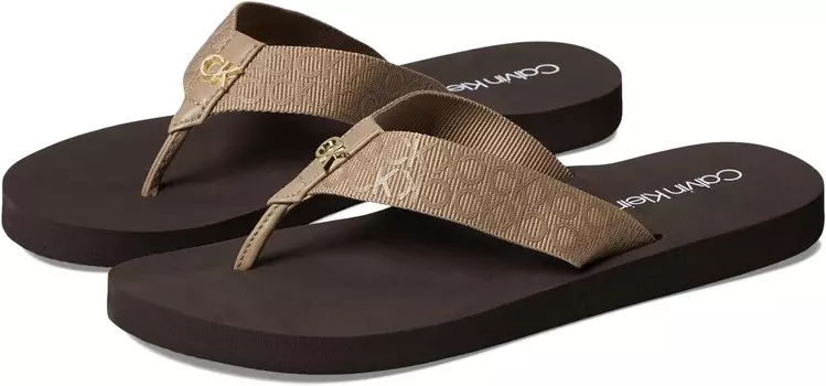 Сандалии Calvin Klein Caluha, цвет Taupe Logo