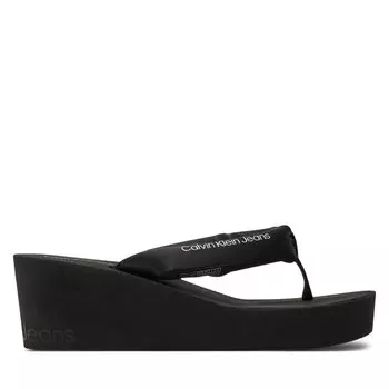 Сандалии Calvin Klein Jeans Beach Wedge Sandal Padded Ny YW0YW01397 Black/Bright White 0GM, черный