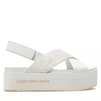 Сандалии Calvin Klein Jeans Flatform Sandal Sling In Mr YW0YW01362 Off White YBR, белый