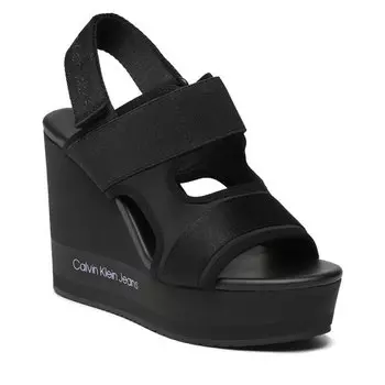 Сандалии Calvin Klein Jeans WedgeSandal Webbing, черный