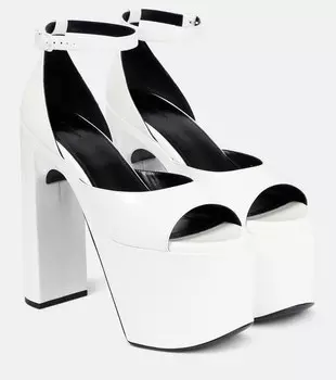 Сандалии Camden из лакированной кожи на платформе Balenciaga, белый