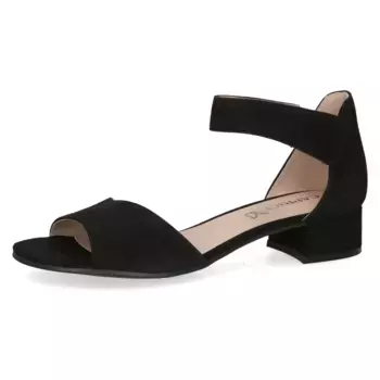 Сандалии Caprice, летняя обувь, босоножки, каблук-блок, с практичной застежкой-липучкой, черный