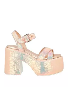 Сандалии Casadei, розовое золото