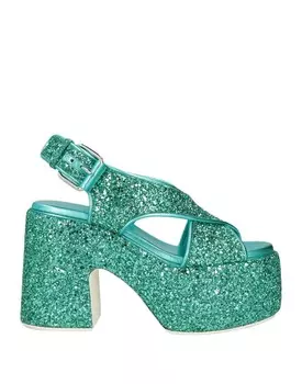 Сандалии Casadei, зеленый