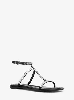 Сандалии Celia на плоской подошве, украшенные кристаллами Michael Kors, черный