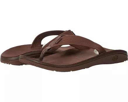 Сандалии Chaco Classic Leather Flip, темно-коричневый