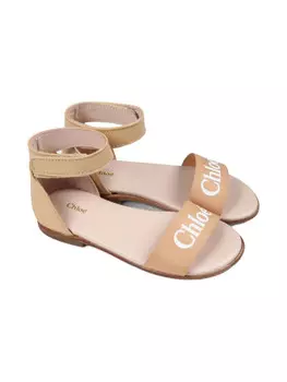 Сандалии Chlo Kids с логотипом, розовый