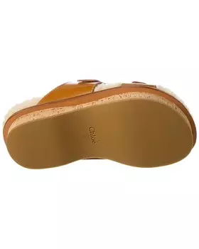 Сандалии Chloe Marah из кожи и овчины Chlo, коричневый