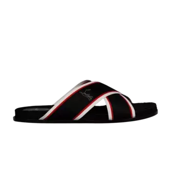 Сандалии Christian Louboutin Hot Cross Flat Sandal Black, черный