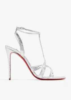 Сандалии Christian Louboutin Tangueva 100, серебряный