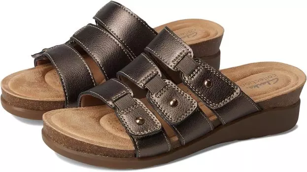 Сандалии Clarks Calenne Lily, цвет Bronze Metallic Leather