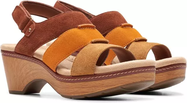 Сандалии Clarks Seannah Glow, цвет Tan Combi Suede
