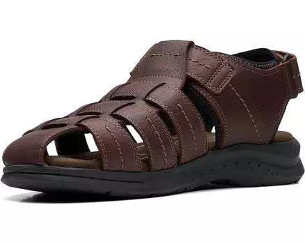 Сандалии Clarks Walkford Fish, цвет Brown Tumbled Leather