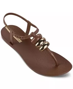 Сандалии Class с увеличенной пяткой и Т-образным ремешком Ipanema, коричневый