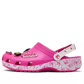 Сандалии classic clog 'barbie electric pink' Crocs, розовый