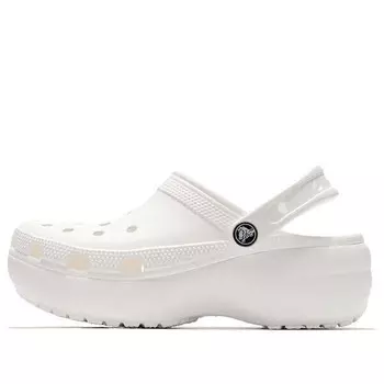 Сандалии classic clog clouds retro beach shoe white Crocs, белый