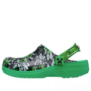 Сандалии classic clog 'minecraft black green' Crocs, черный