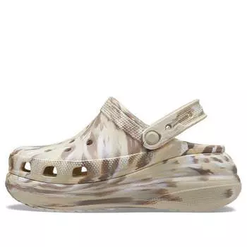 Сандалии classic crush marbled clog 'bone multi' Crocs, белый
