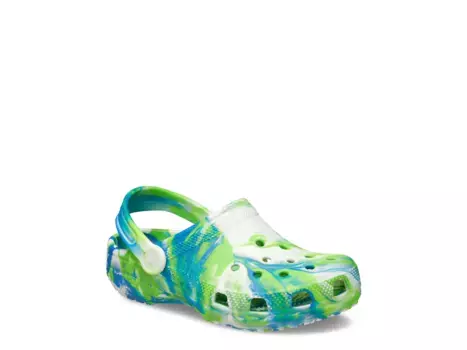 Сандалии Classic Glow Marbled Clog Crocs, цвет multicolor