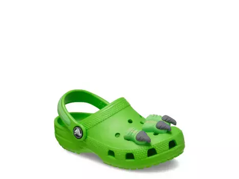 Сандалии Classic I AM Dinosaur Clog Crocs, зеленый