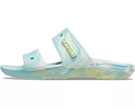 Сандалии Classic Marbled Tie-Dye Sandal Crocs, чистая вода