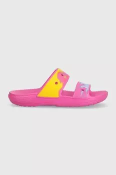 Сандалии Classic с эффектом омбре Crocs, розовый