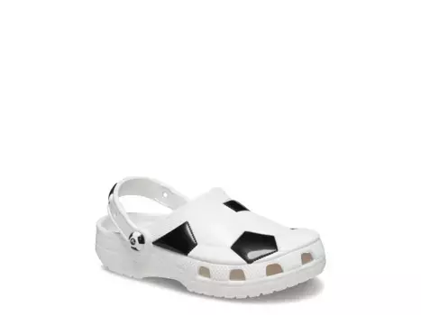 Сандалии Classic Soccer Ball Clog Crocs, черно-белый
