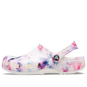 Сандалии classic tie dye graphic clog 'garnet & multi' Crocs, мультиколор