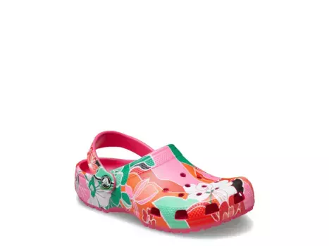 Сандалии Classic Woodcut Floral Clog Crocs, цвет multicolorfloralprint