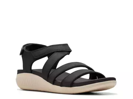 Сандалии Cloudsteppers Glide Hi Ella Wedge Sandal Clarks, черный