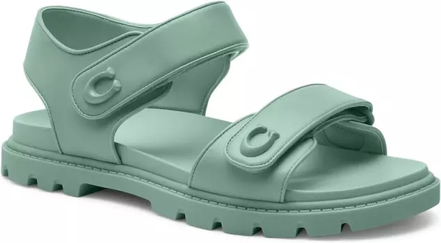 Сандалии COACH Brynn Leather Sandal, цвет Aquamarine