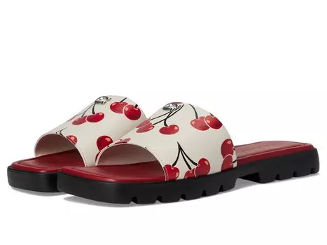 Сандалии COACH Florence Sandal with Cherry Print, цвет Chalk Multi