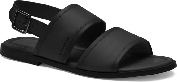 Сандалии COACH Julian Two Strap Sandal, черный