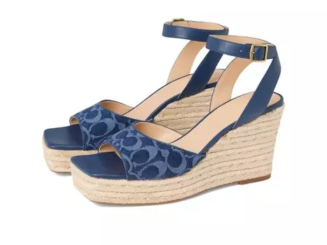 Сандалии COACH Signature C Espadrille Wedge, цвет Deep Blue