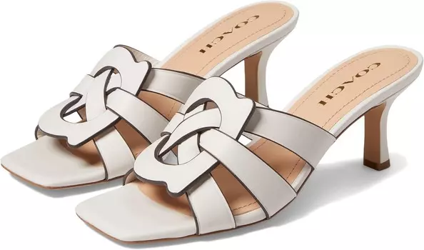 Сандалии COACH Tillie Leather Sandal, цвет Chalk