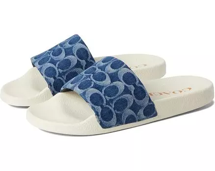 Сандалии COACH Udele Denim Slide, цвет Denim/Chalk
