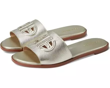 Сандалии Cole Haan Flynn Logo Slide, цвет Gold Leather
